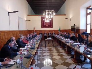 La nueva Sala de Gobierno del Tribunal Superior de Justicia de Andalucía celebra una reunión con la Junta y el CGPJ
